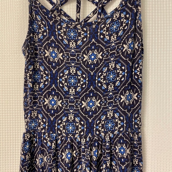 Blue Notes summer dress crisscross tie back - Picture 2 of 6